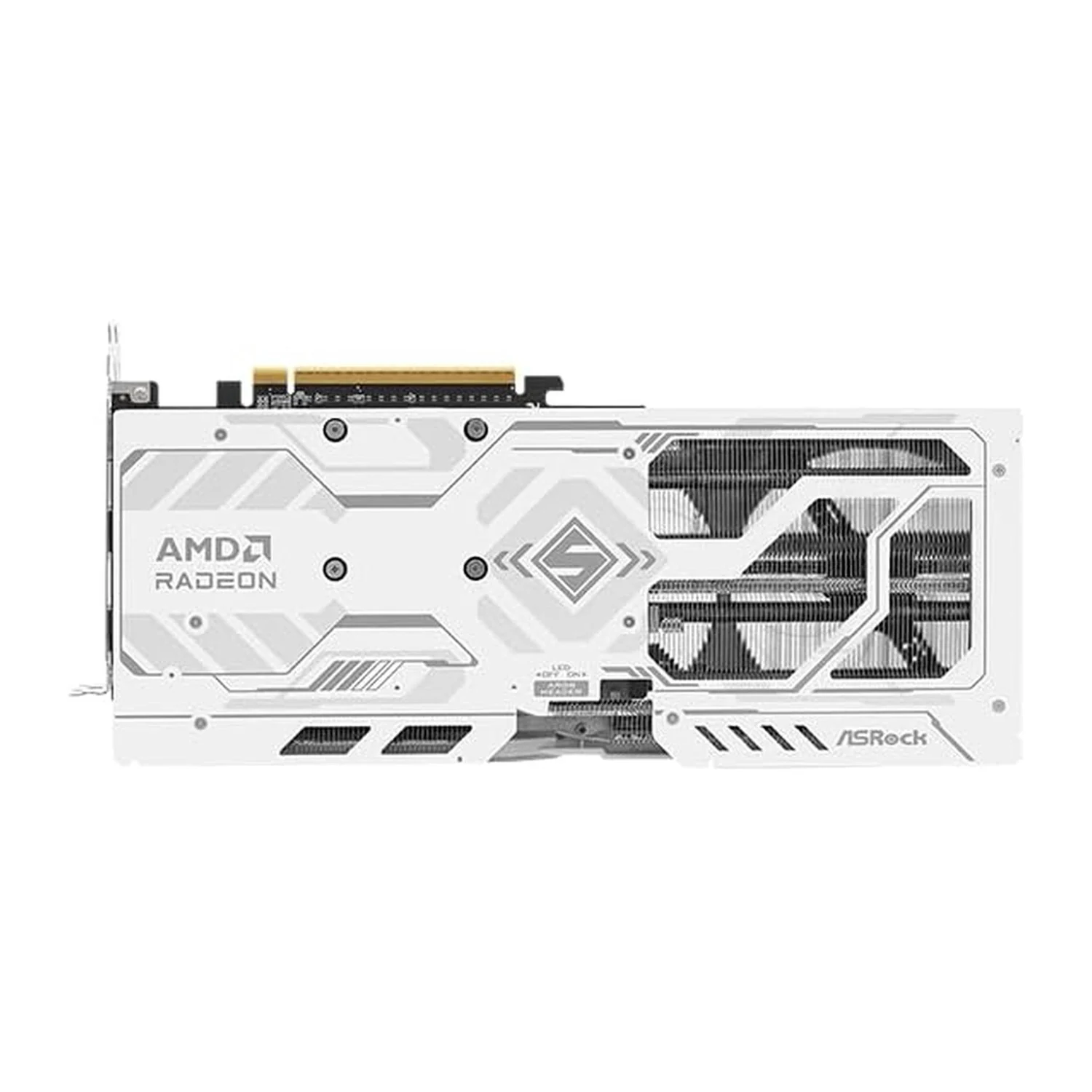 ASRock Radeon RX 9060 XT Steel Legend OC graphics card, view 3