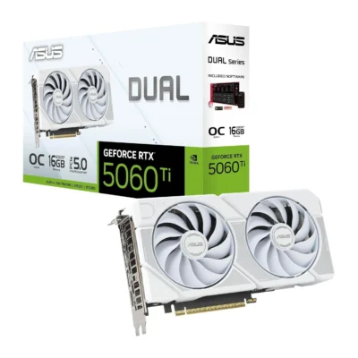 ASUS Dual GeForce RTX 5060 Ti White OC Edition graphics card