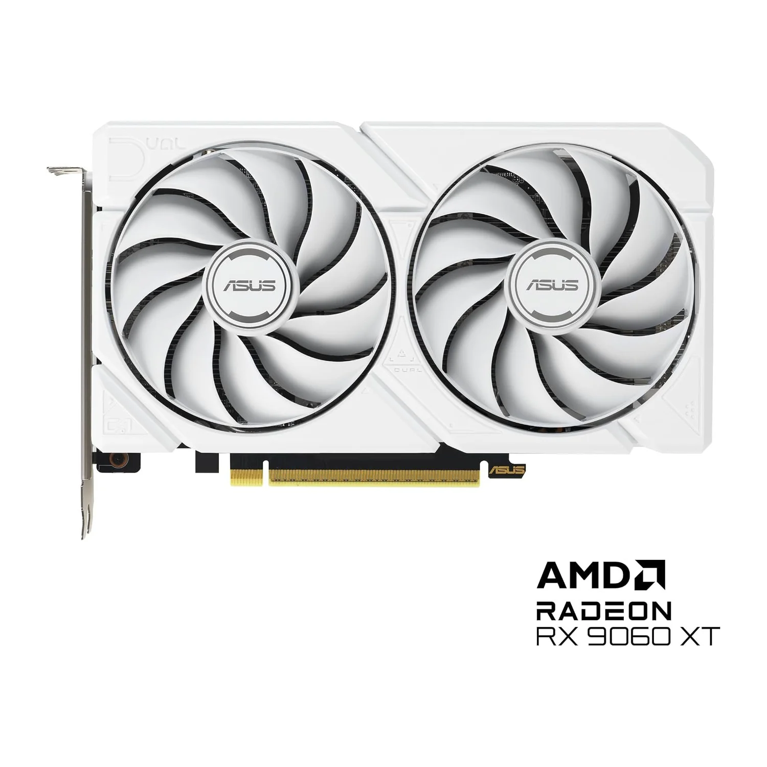 ASUS Dual Radeon RX 9060 XT White Edition graphics card, view 8