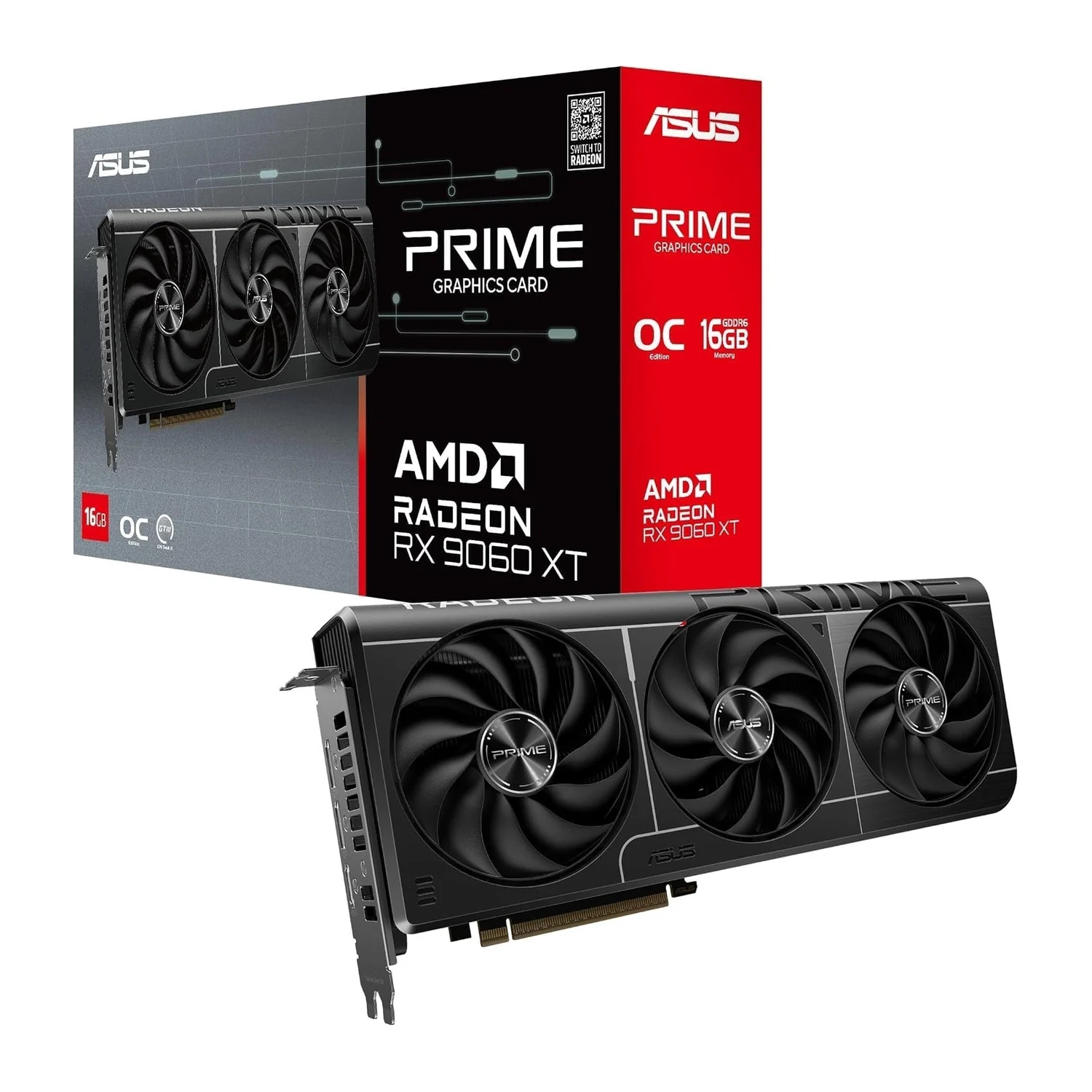 ASUS Prime Radeon RX 9060 XT OC Edition graphics card