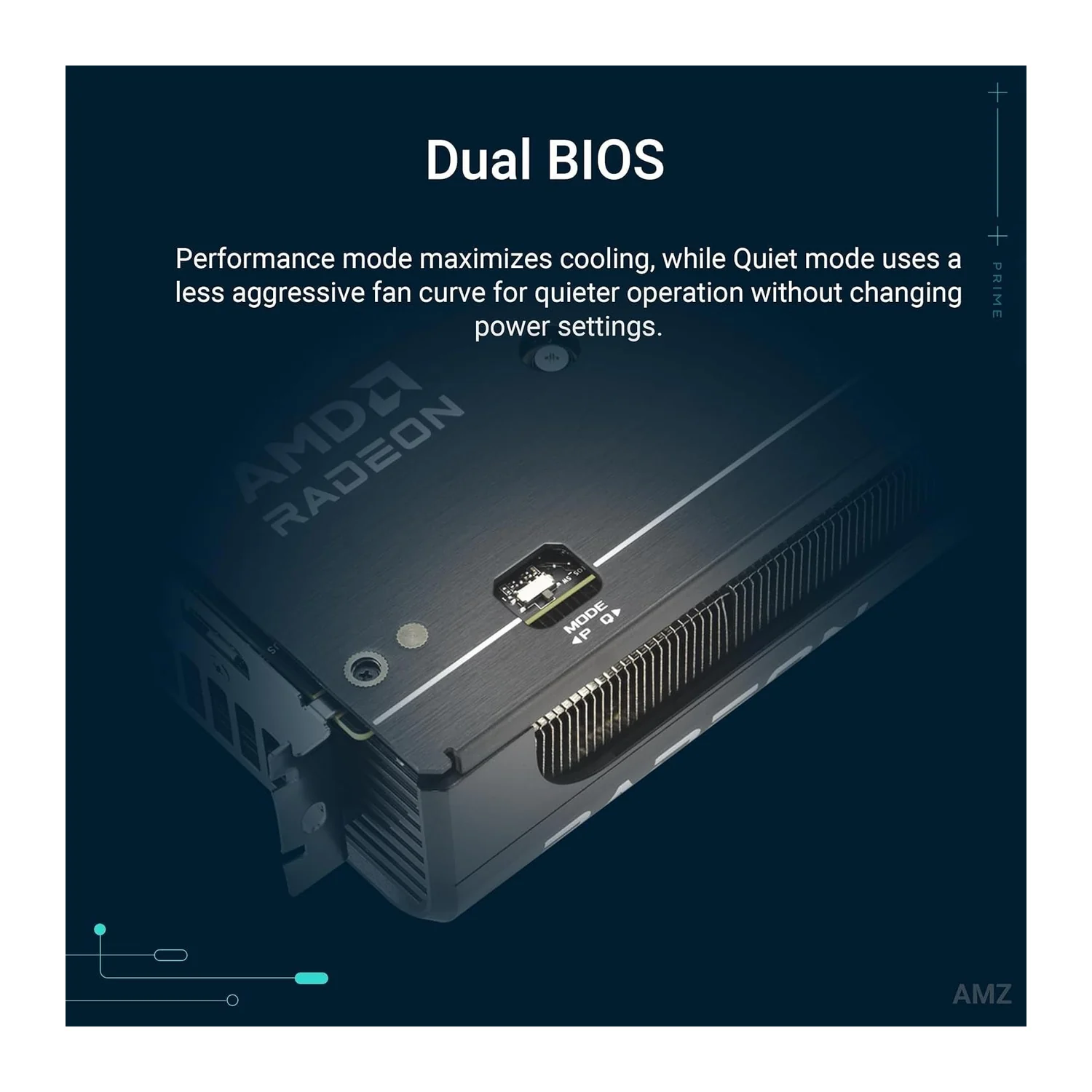 ASUS Prime Radeon RX 9060 XT OC Edition graphics card, view 5