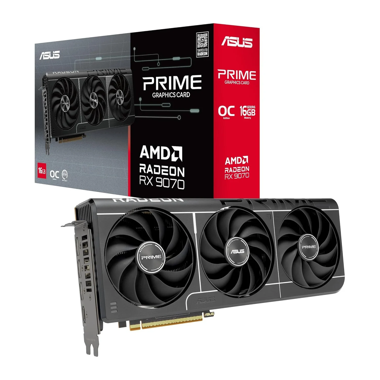 ASUS Prime Radeon RX 9070 EVO OC Edition graphics card