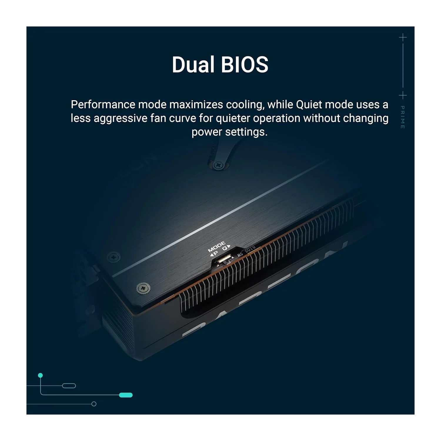 ASUS Prime Radeon RX 9070 GRE EVO OC Edition graphics card, view 5