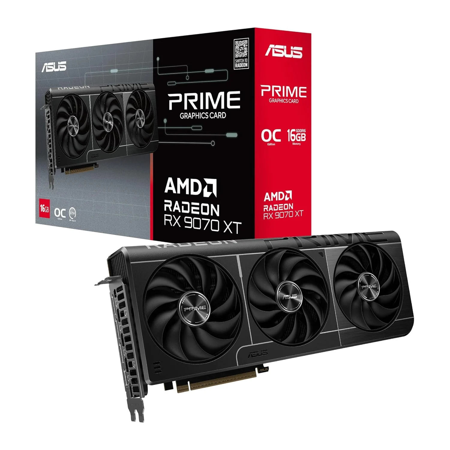 ASUS Prime Radeon RX 9070 XT OC Edition graphics card