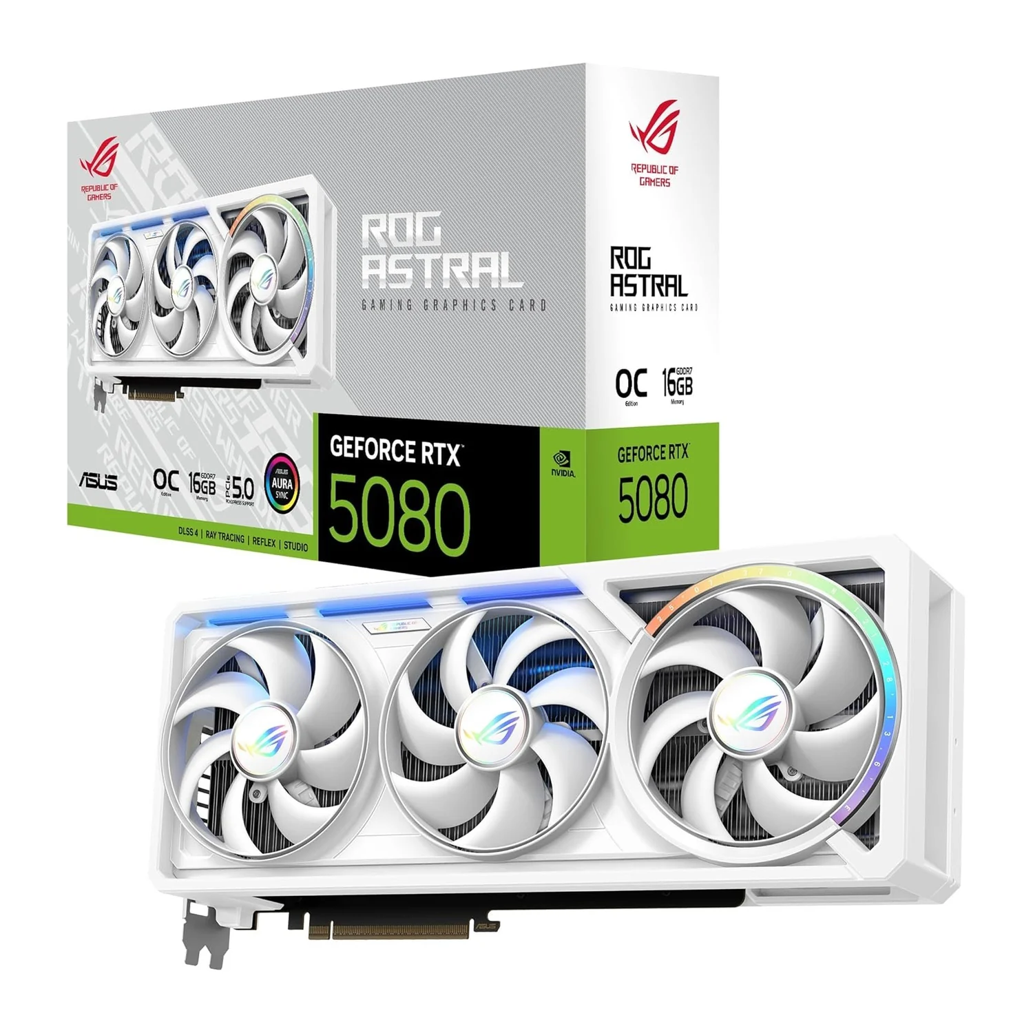 ASUS ROG Astral GeForce RTX 5080 White OC Edition graphics card