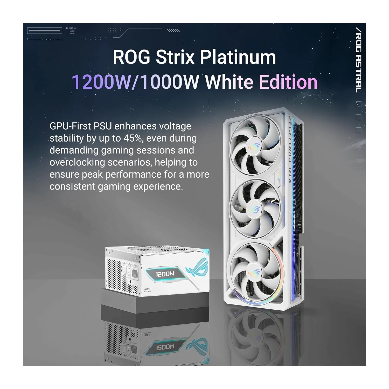 ASUS ROG Astral GeForce RTX 5080 White OC Edition graphics card, view 6