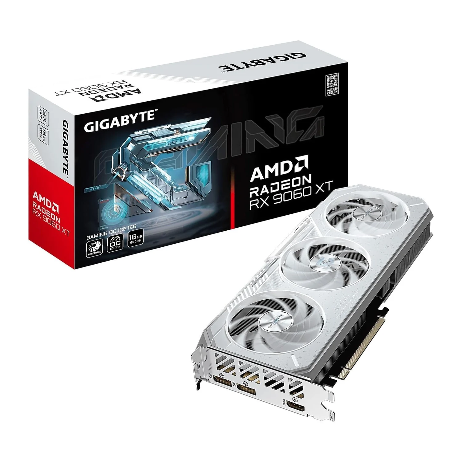 GIGABYTE Radeon RX 9060 XT Gaming OC ICE 16G graphics card