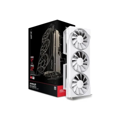 XFX Swift AMD Radeon RX 9070 XT White Triple Fan Gaming Edition graphics card