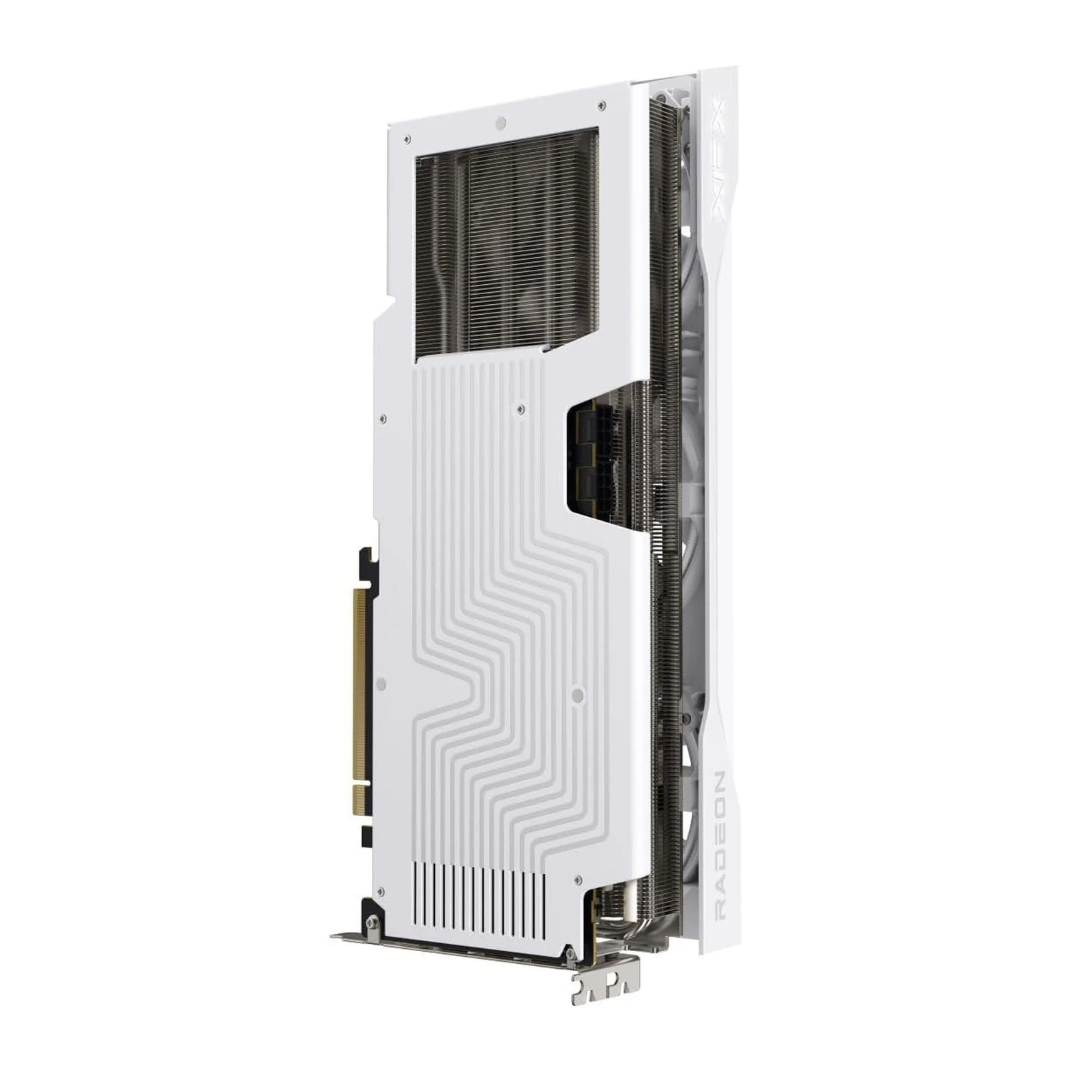 XFX Swift AMD Radeon RX 9070 XT White Triple Fan Gaming Edition graphics card, view 3